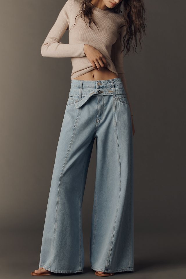 Closed Zoya-X High-Rise Wide-Leg Tie-Waist Jeans | Anthropologie