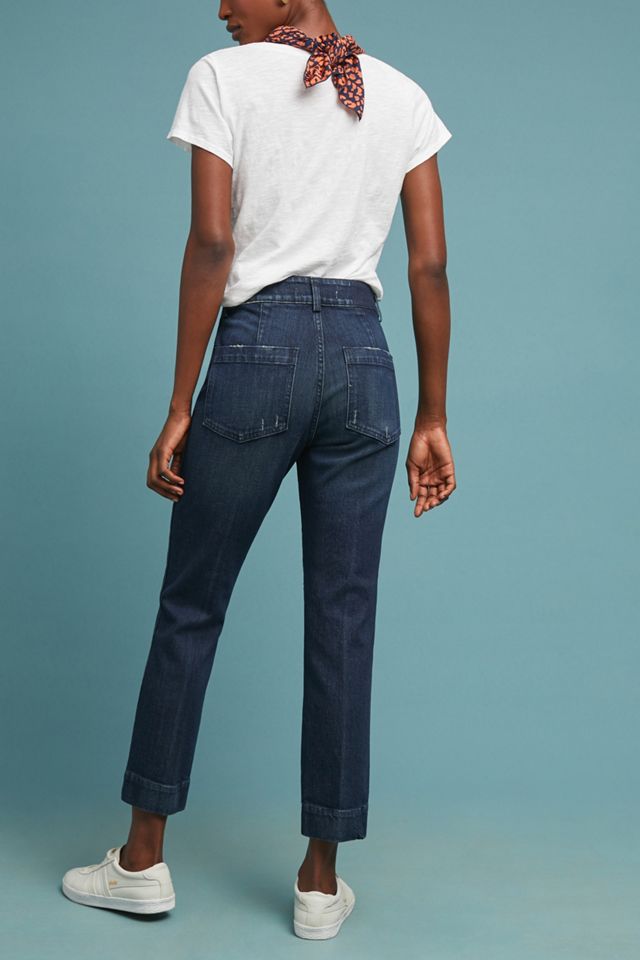 AMO Audrey Ultra High-Rise Straight Cropped Jeans #1