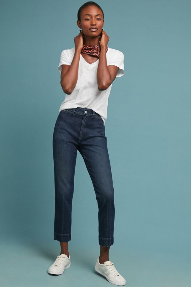 AMO Audrey Ultra High-Rise Straight Cropped Jeans #3