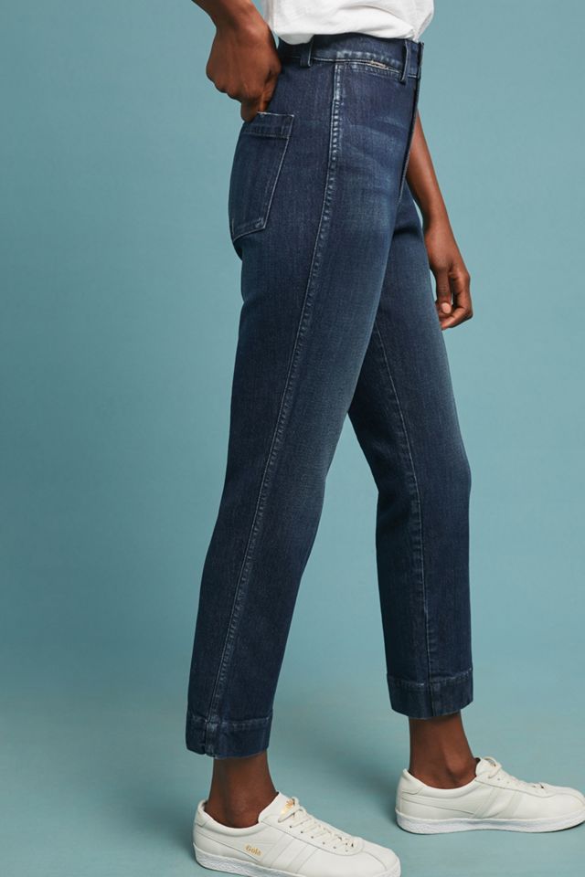 AMO Audrey Ultra High-Rise Straight Cropped Jeans #4