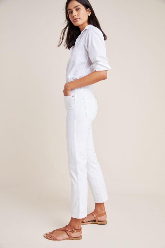 AMO Chloe High-Rise Straight Cropped Jeans #4
