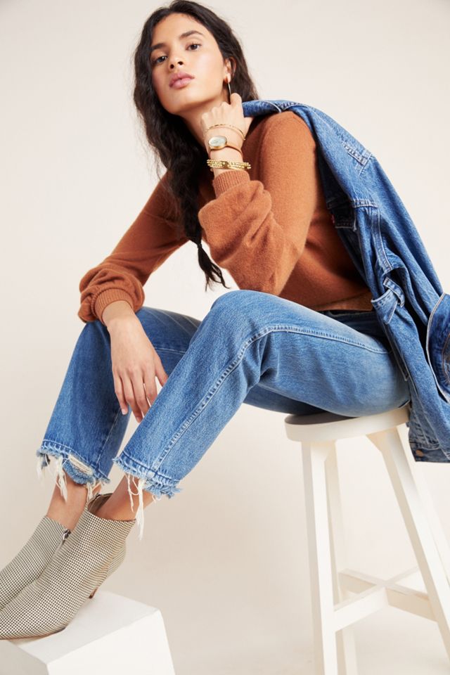 AMO Layla Ultra High-Rise Straight Ankle Jeans #5