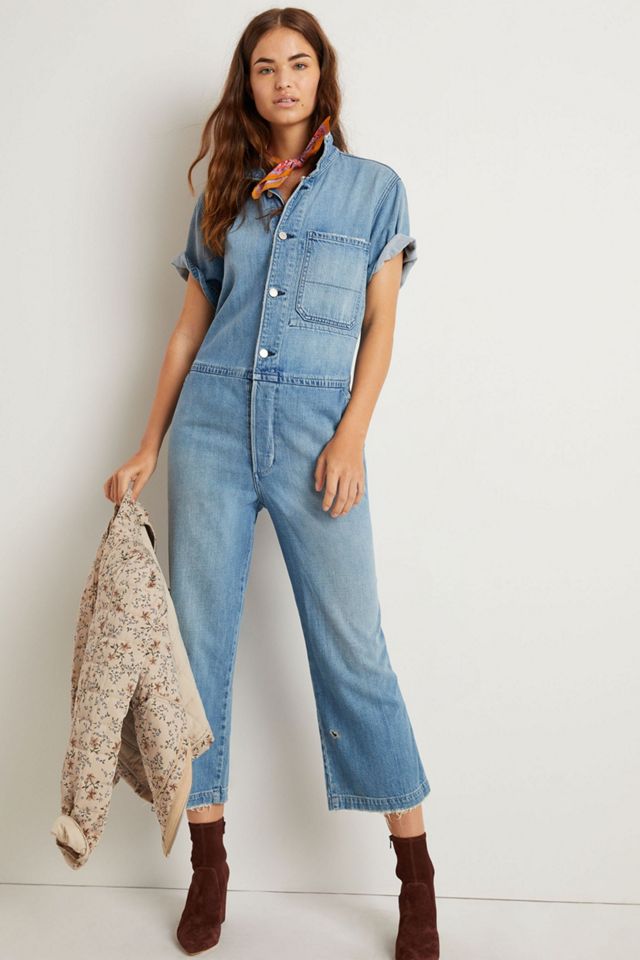 AMO Luna Relaxed Denim Jumpsuit | Anthropologie