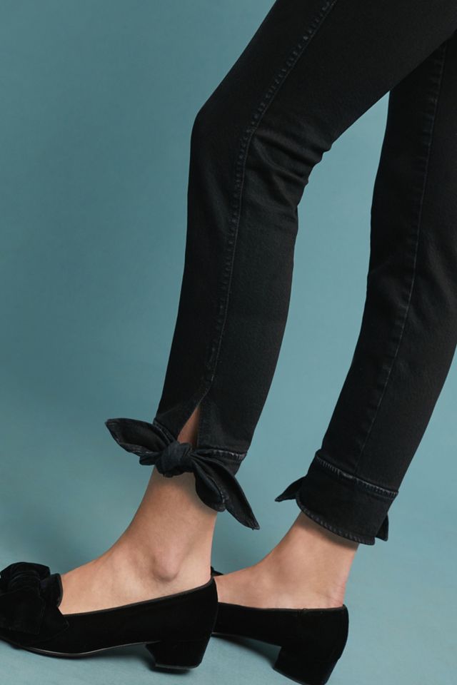 AMO Tie-Ankle Mid-Rise Skinny Jeans #2