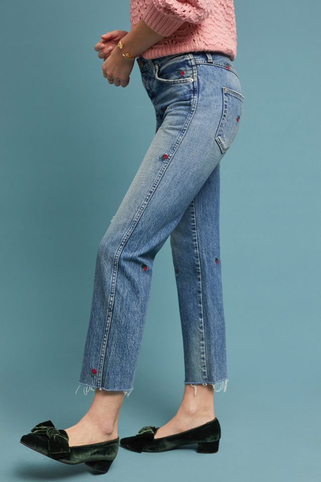 AMO Loverboy Ultra High-Rise Straight Cropped Jeans #3