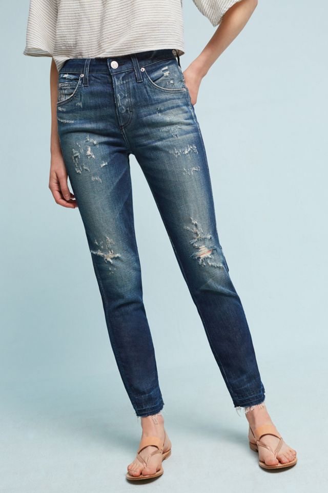 AMO Babe High-Rise Straight Cropped Jeans #1