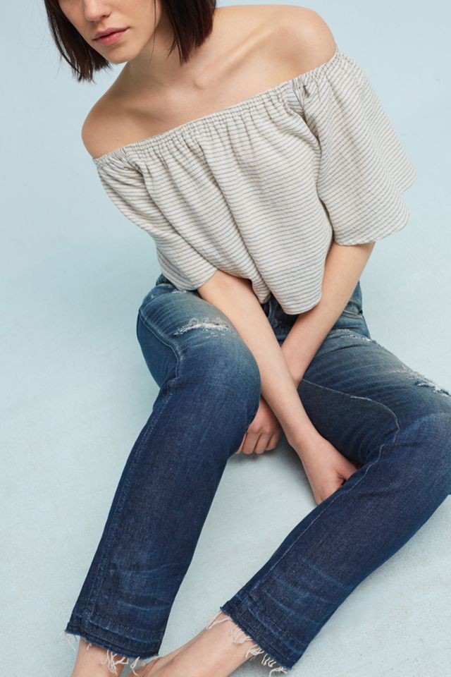AMO Babe High-Rise Straight Cropped Jeans #2