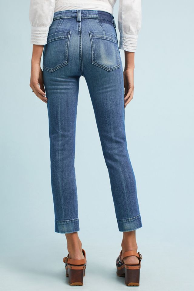 AMO Audrey Ultra High-Rise Straight Cropped Jeans #4