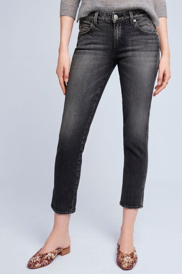 AMO Crop Straight Mid-Rise Jeans #3