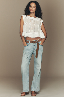 Pilcro Reworked Mid-Rise Relaxed Straight-Leg Jeans