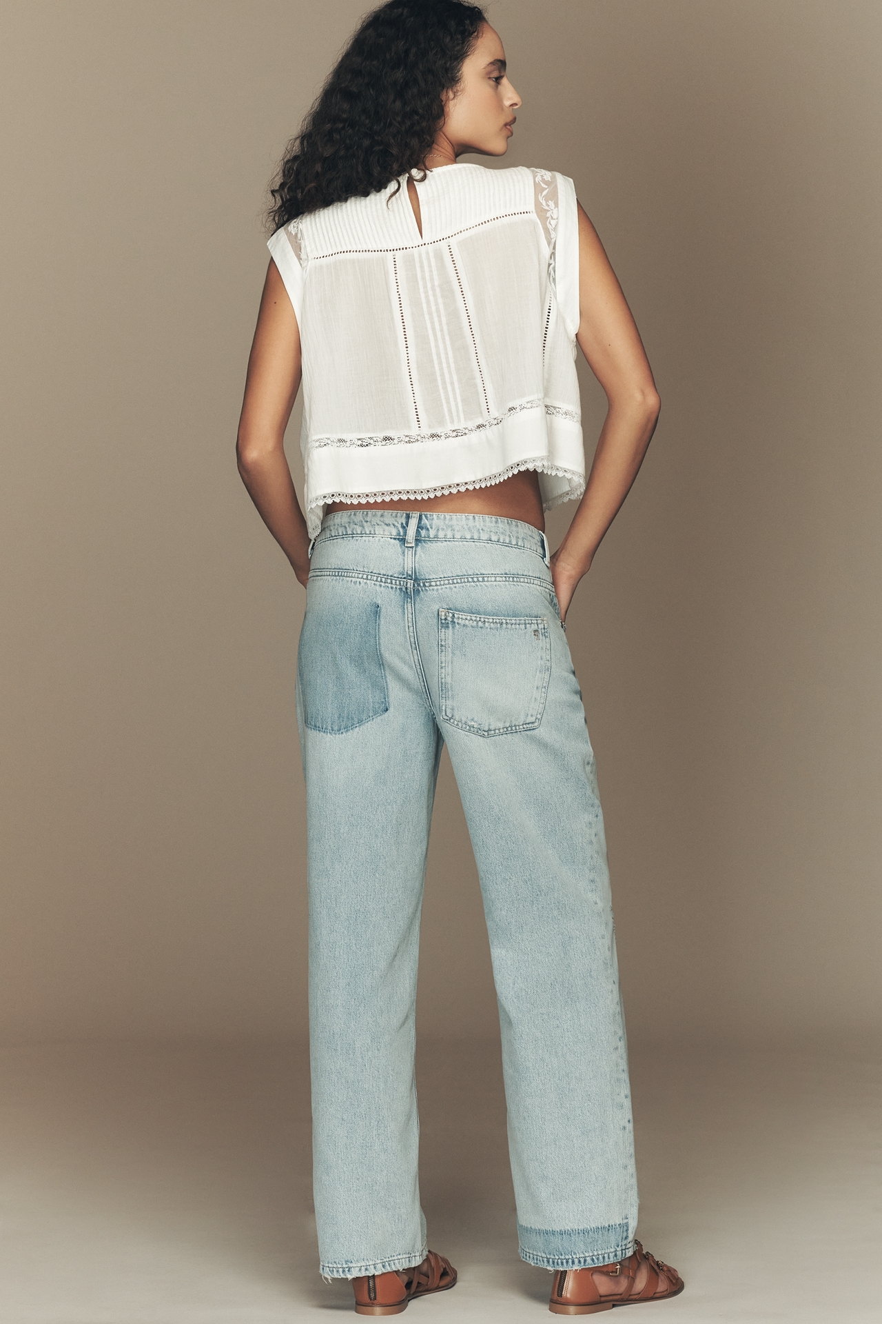 Pilcro Reworked Mid-Rise Relaxed Straight-Leg Jeans