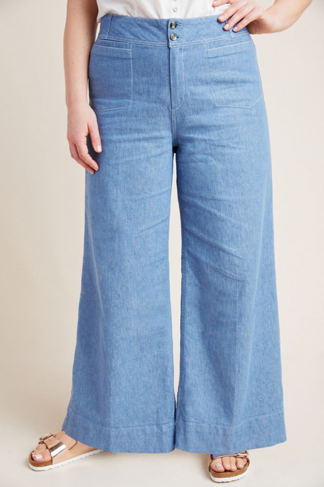 Anthropologie Pilcro And The Letterpress High Rise Wide Leg Sailor ...