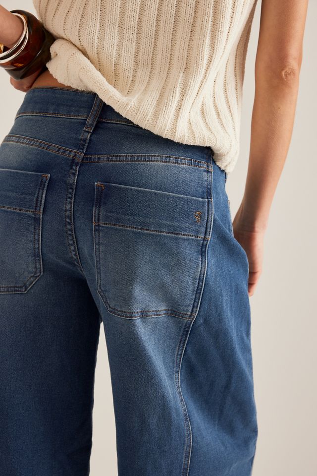 The Kenna Mid-Rise Heritage Barrel Jeans by Pilcro: Denim-Knit Edition #4