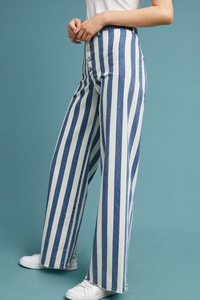 Boyish The Charley Ultra High-Rise Striped Wide-Leg Jeans #2