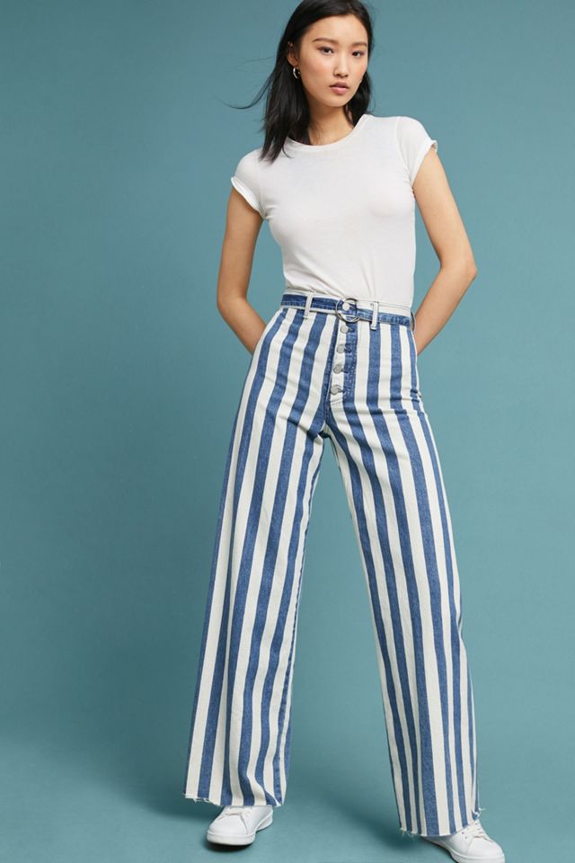 Boyish The Charley Ultra High-Rise Striped Wide-Leg Jeans #3
