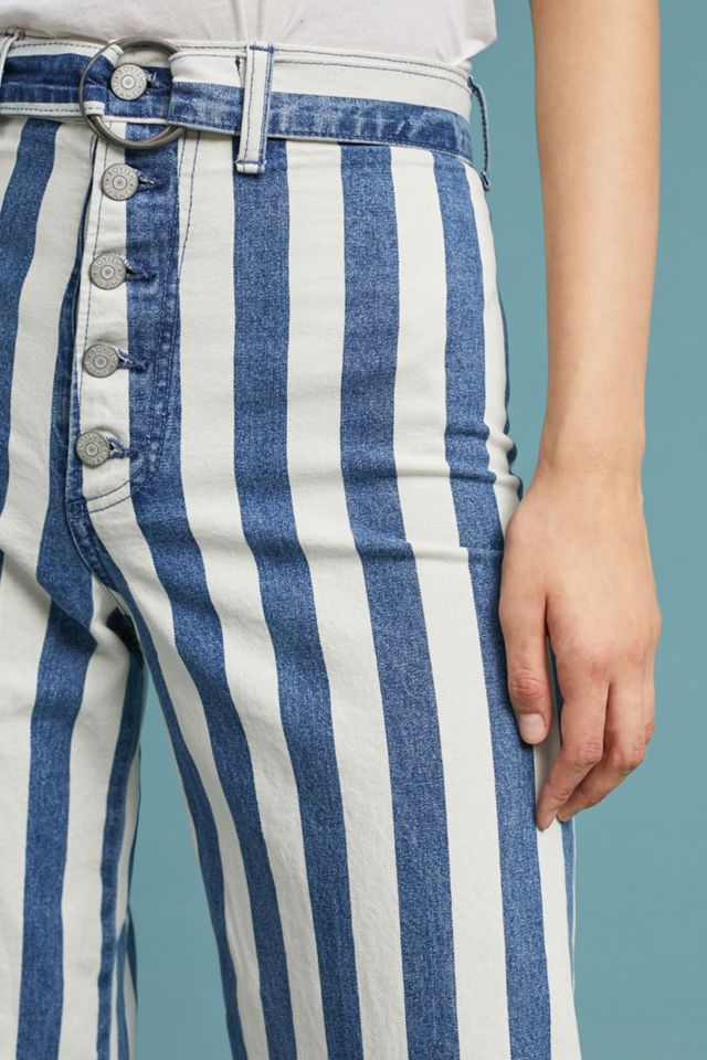 Boyish The Charley Ultra High-Rise Striped Wide-Leg Jeans #4