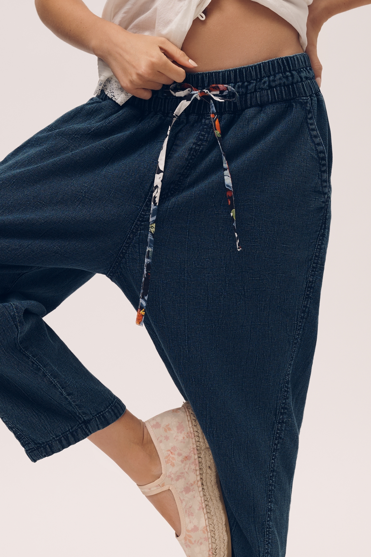 Pilcro Mid-Rise Cotton Harem Jeans
