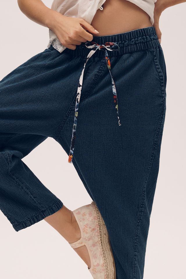 Jeans Harem in Cotone a Vita Media Pilcro #1