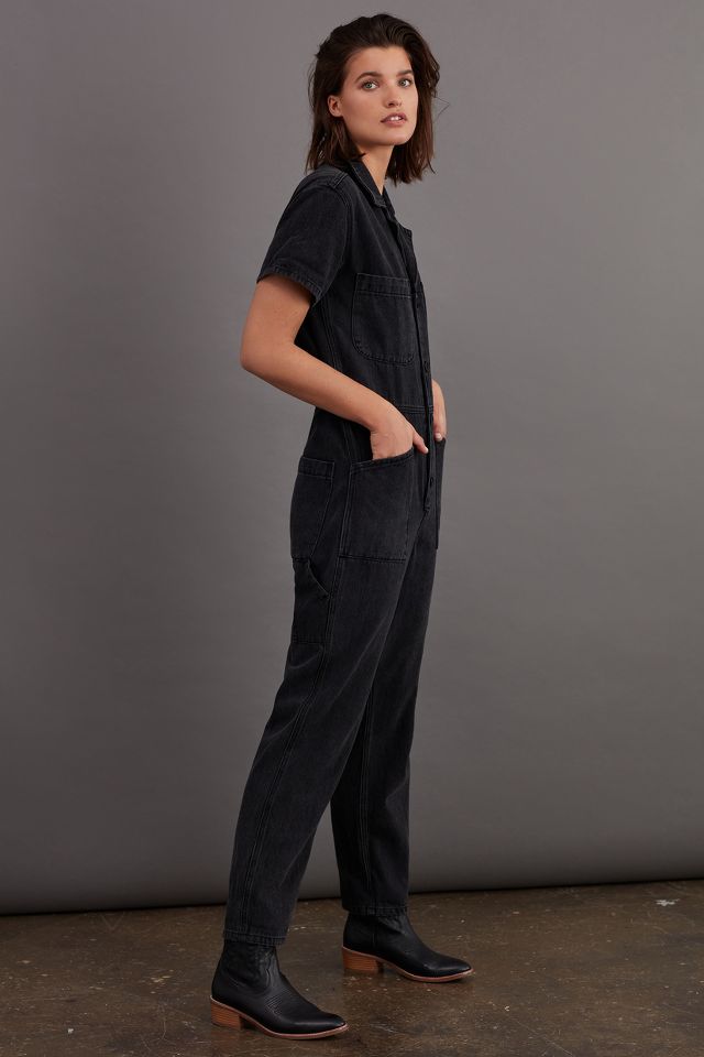 Pistola Grover Denim Utility Jumpsuit Anthropologie