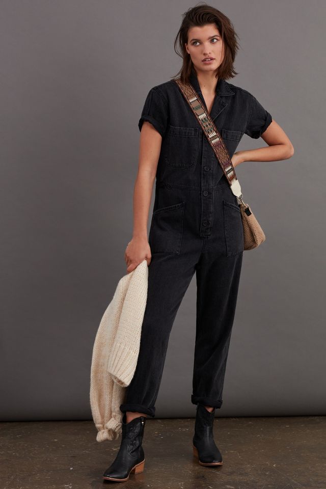 Pistola Grover Denim Utility Jumpsuit Anthropologie