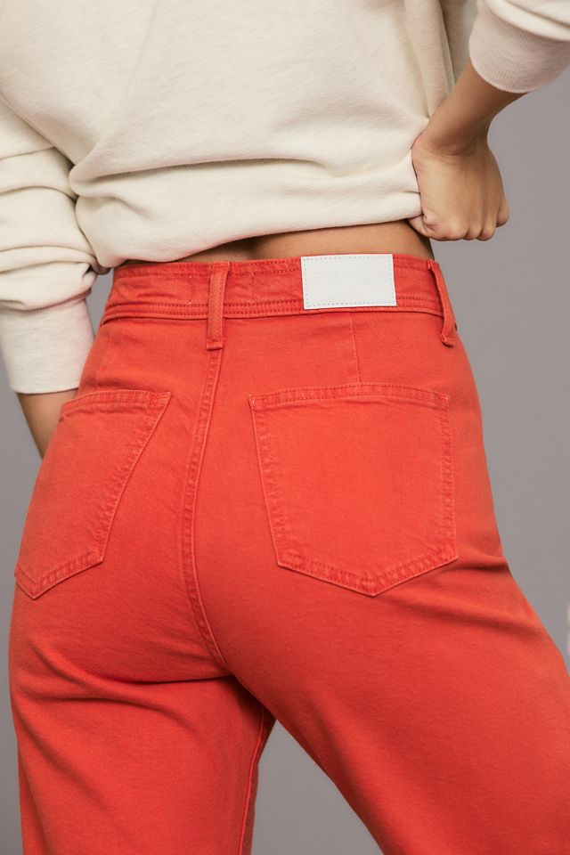 pistola: penny high rise wide leg jean - claret