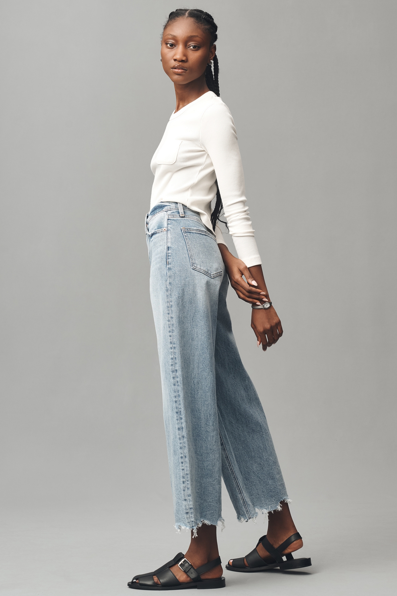 Pistola Lana High-Rise Crop Wide-Leg Jeans