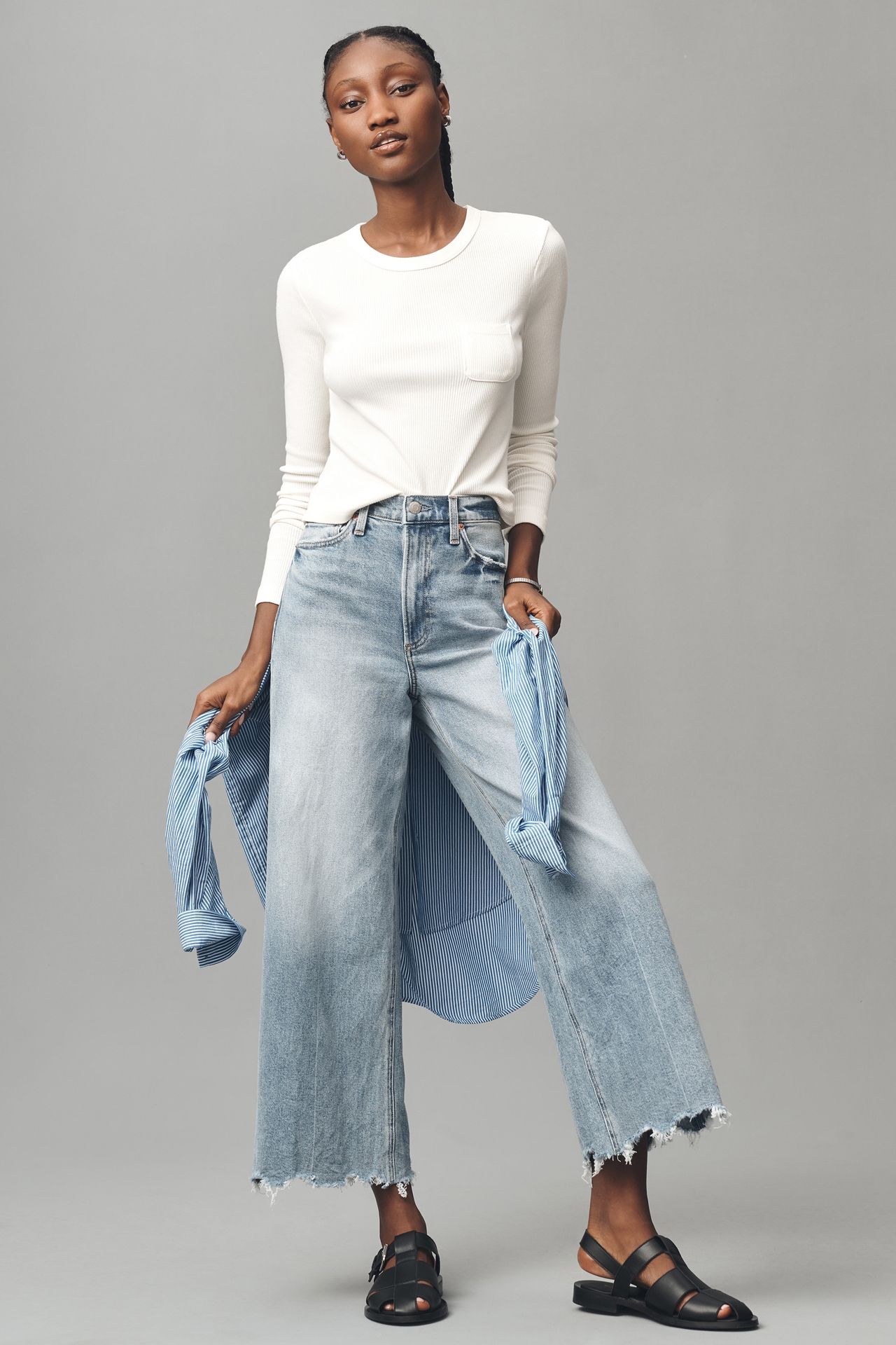 Pistola Lana High-Rise Crop Wide-Leg Jeans