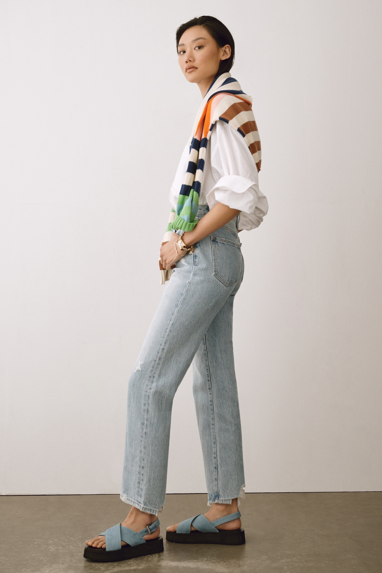 Pistola Cassie High-Rise Straight-Leg Jeans