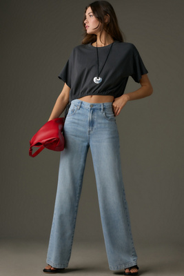 Shop Pistola Jaden Low-rise Wide-leg Jeans In Blue