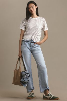 Pistola Lexi High-rise Tapered Jeans In White