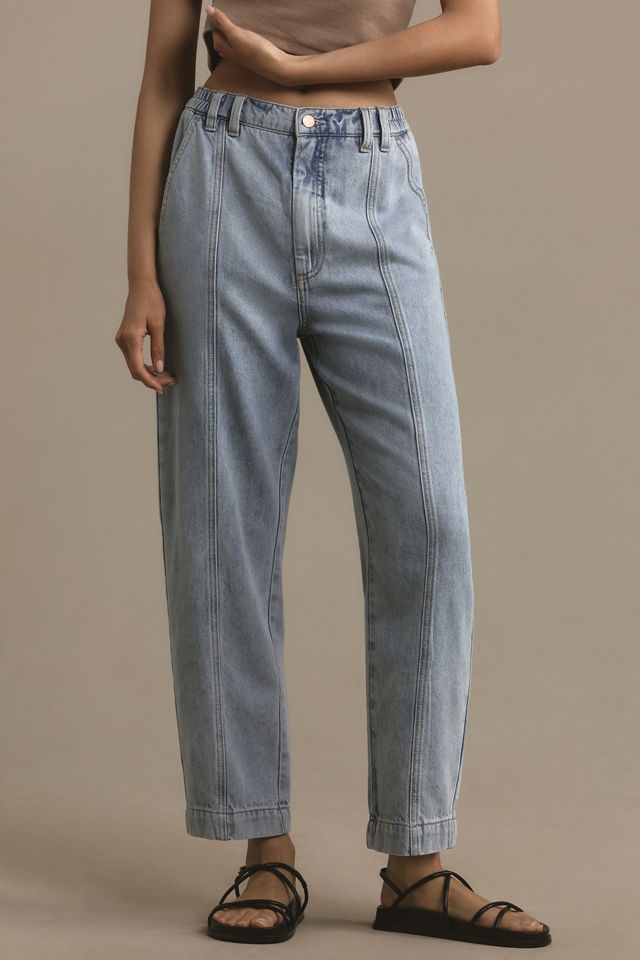 Pistola Court Pull-On High-Rise Straight-Leg Jeans #1
