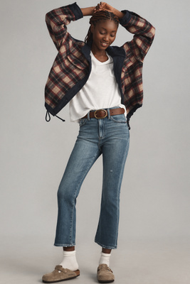 Pistola Lennon High-rise Crop Flare Jeans In Blue