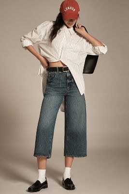 Pistola Scarlett High-rise Gaucho Jeans In Blue