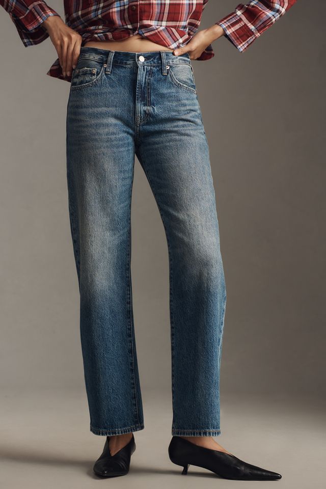 Pistola Lexi Mid-Rise Bowed Straight-Leg Jeans #1