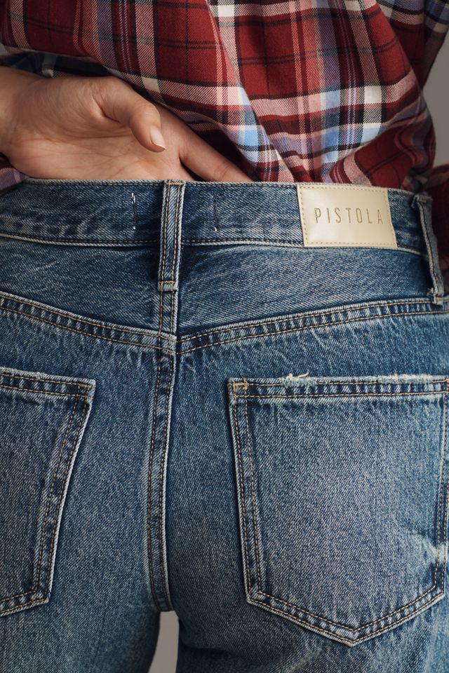 Pistola Lexi Mid-Rise Bowed Straight-Leg Jeans #2