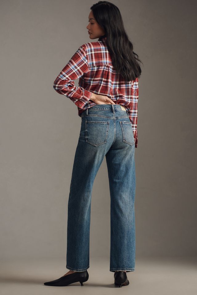 Pistola Lexi Mid-Rise Bowed Straight-Leg Jeans #3