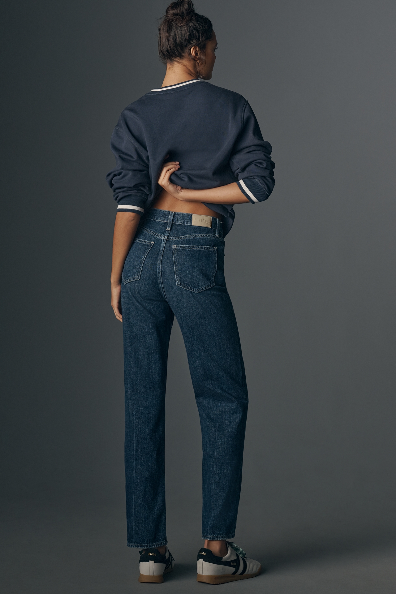 Pistola Cassie High-Rise Crop Straight Jeans