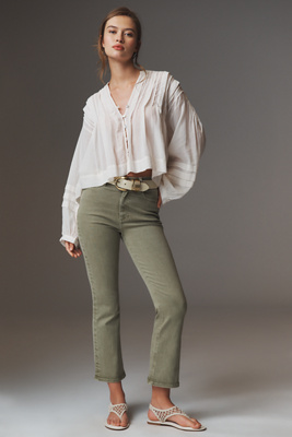 Pistola Lennon High Rise Crop Boot In Green
