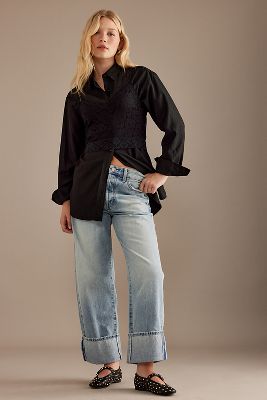 Pistola Charlie High-rise Straight Leg Jeans In Black