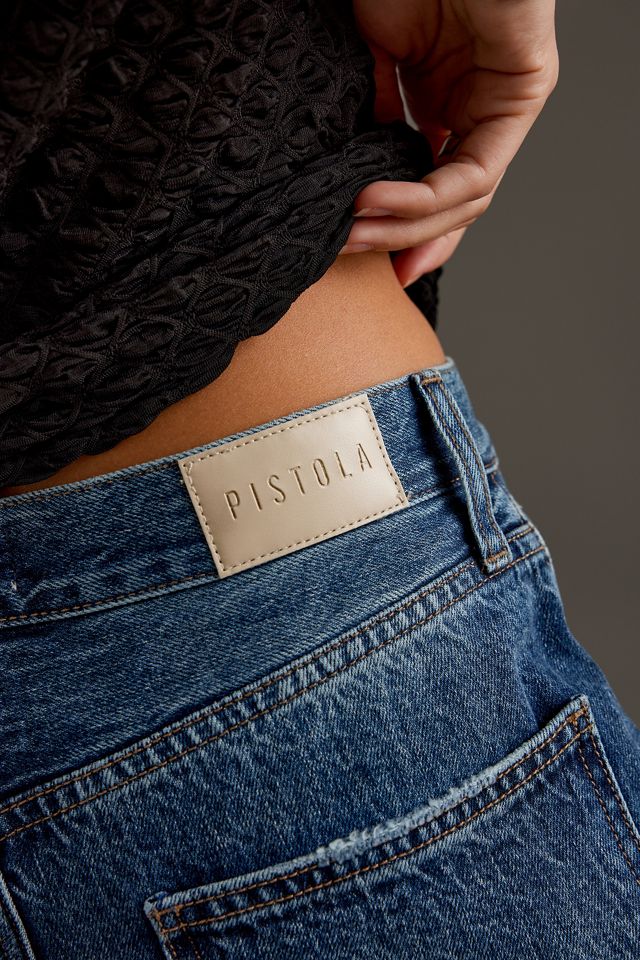 Jeans Pistola Ryder de Tiro Alto con Puños y Pierna Recta