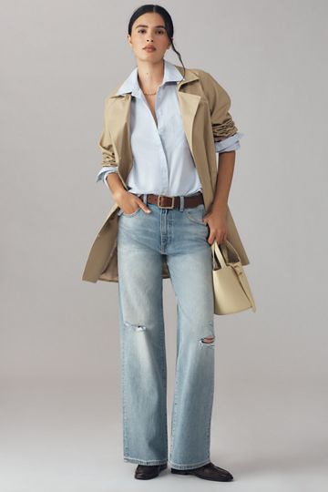 AMO Rosa Mid-Rise Cuffed Flare Jeans
