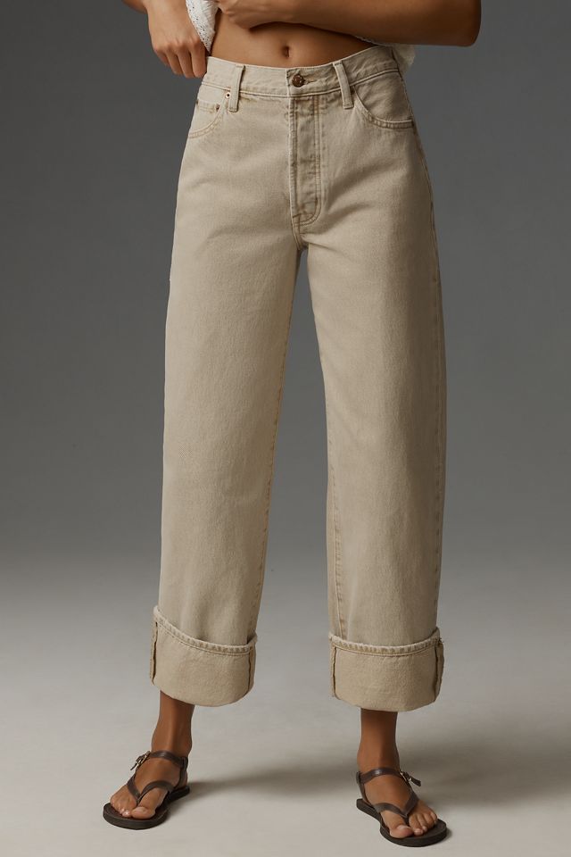 Pistola Ryder High-Rise Straight-Leg Cuffed Jeans #1