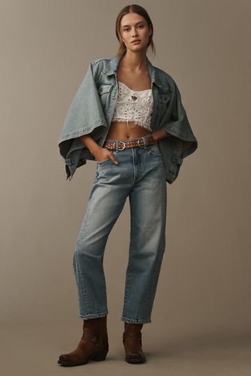 Pistola Lana High Rise Ultra-Wide-Leg Cuffed Jeans