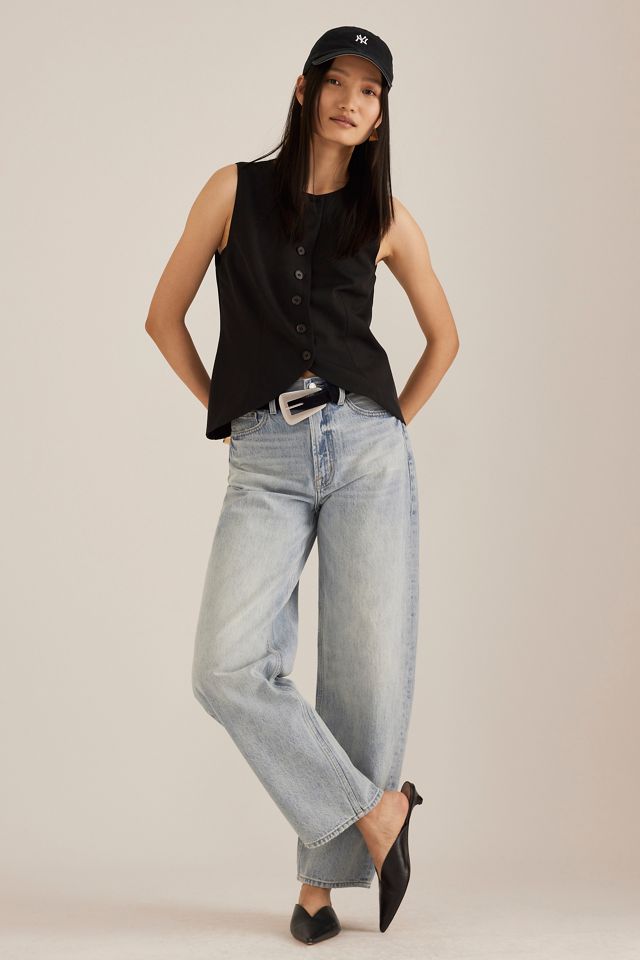 Jeans Barrel de Tiro Alto Wes de Pistola #3