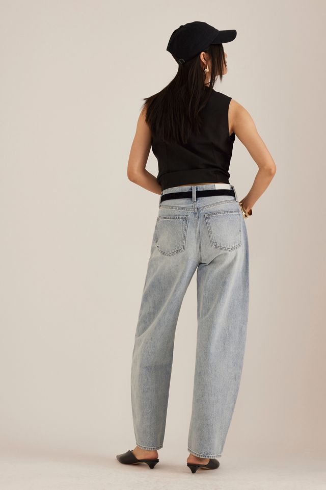 Jeans Barrel de Tiro Alto Wes de Pistola #1