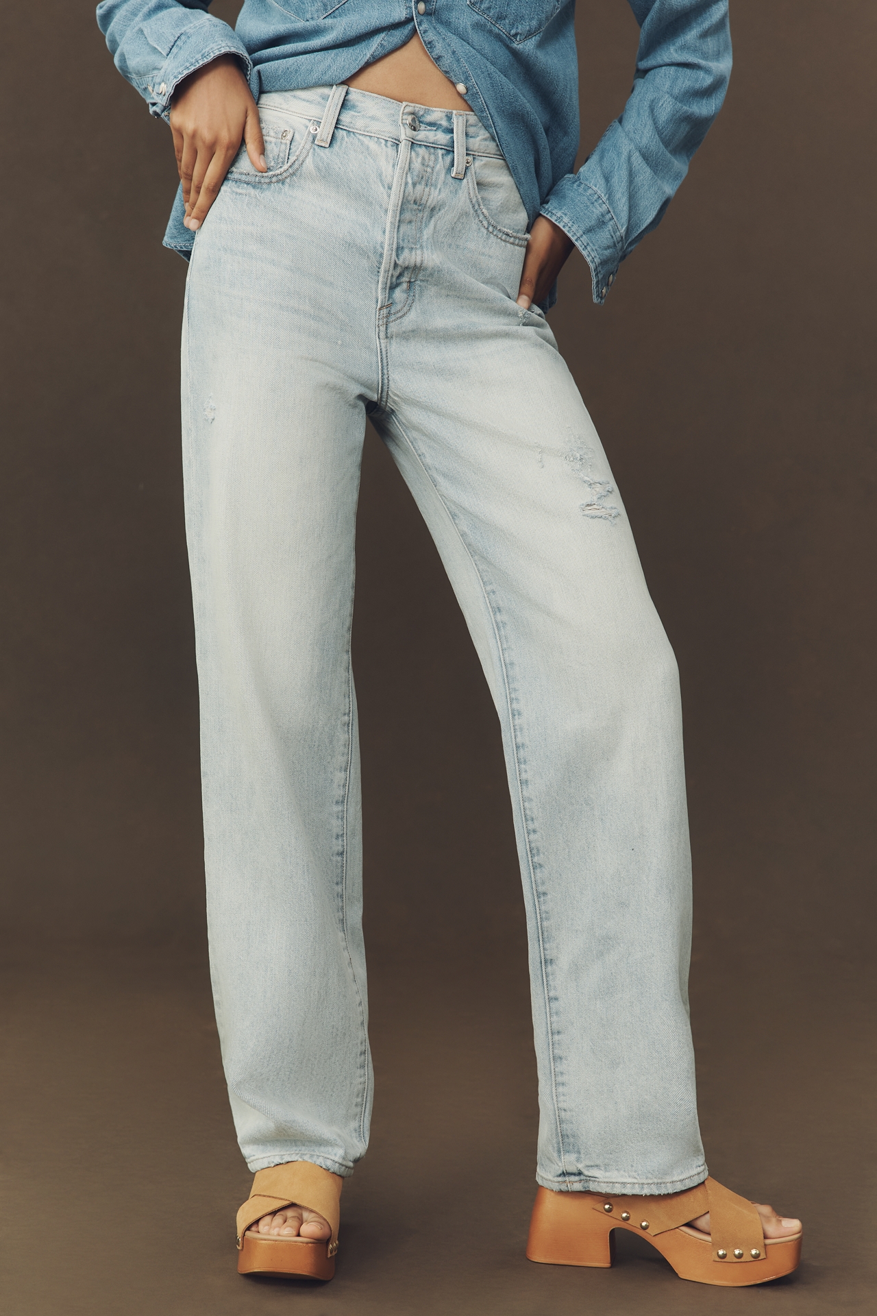 Pistola Cassie High-Rise Straight-Leg Jeans
