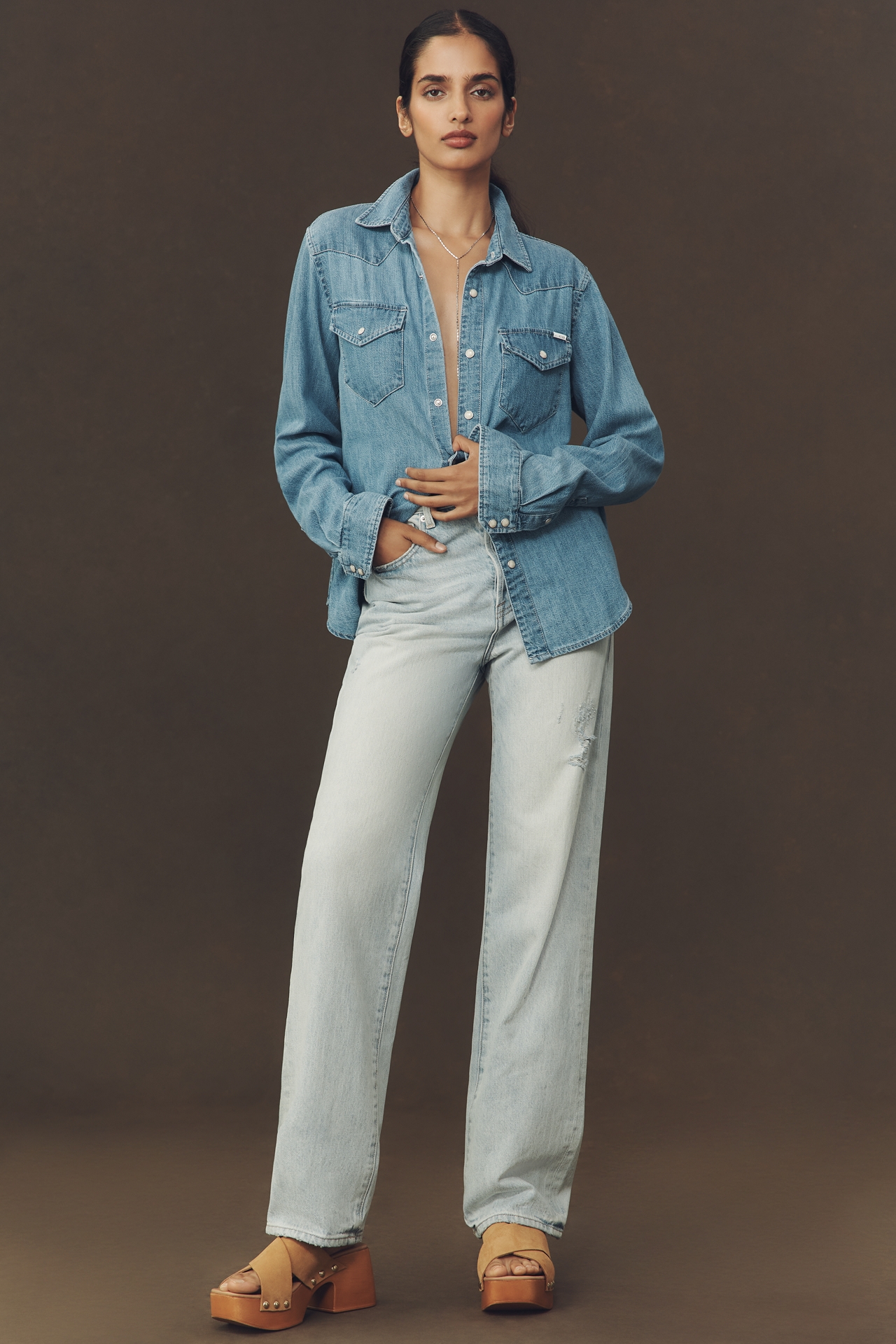 Pistola Cassie High-Rise Straight-Leg Jeans