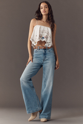 Pistola Lana High-rise Wide-leg Jeans In Blue
