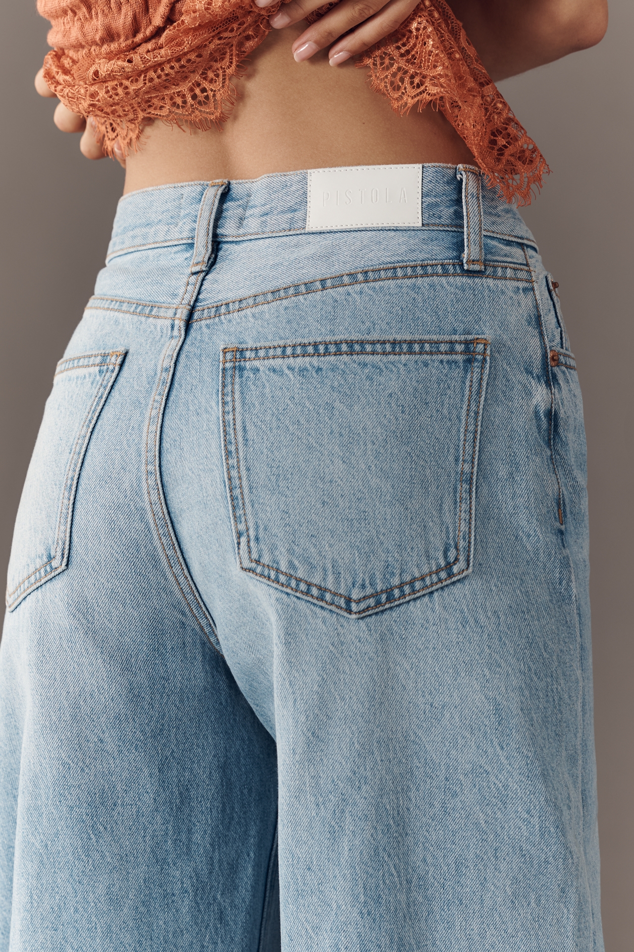 Pistola Wes High-Rise Barrel-Leg Jeans