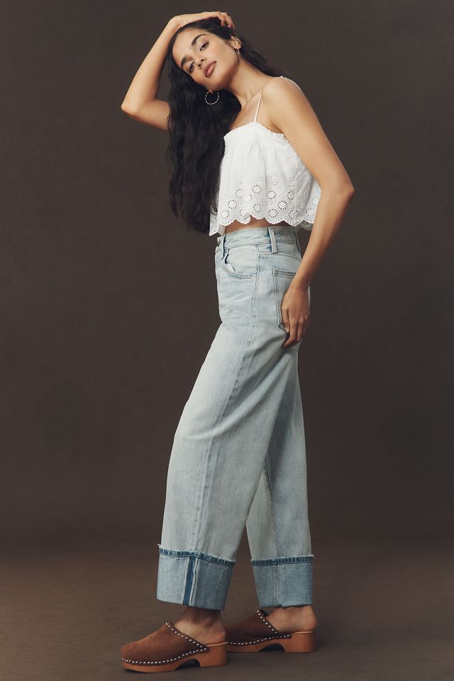 Pistola Ryder Petite High-Rise Cuffed Straight-Leg Jeans #4